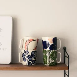 Clearance Kaffekopp 25 ml löv blå Tekoppar|Kaffekoppar