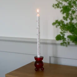 Kalenderljus 34cm Burgundy Kronljus|Kalenderljus