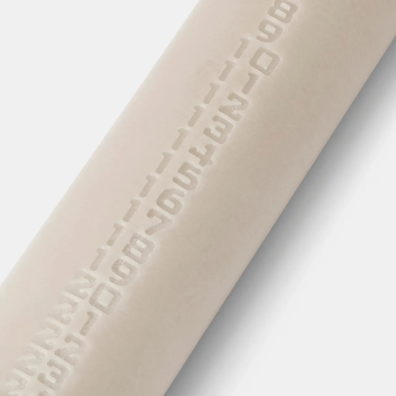 Outlet Kalenderljus Debossed Beige Blockljus|Julfavoriter