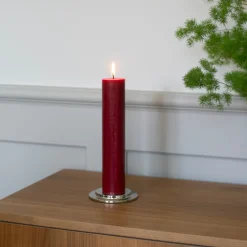 Sale Kalenderljus Debossed Burgundy Blockljus|Kalenderljus