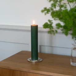 Clearance Kalenderljus Debossed Grön Blockljus|Kalenderljus