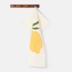 Clearance Kökshandduk Block 50x70 cm Lemon Köksinredning