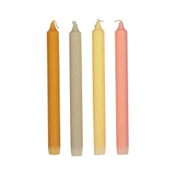 Hot Kronljus 4 pack 24cm Multi Gul Stearinljus|Kronljus