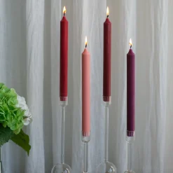 Outlet Kronljus 4 pack 24cm Multi Röd Stearinljus|Adventsljus