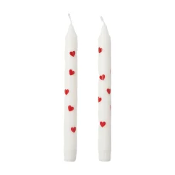 New Kronljus Hjärta 2-Pack Stearinljus|Kronljus
