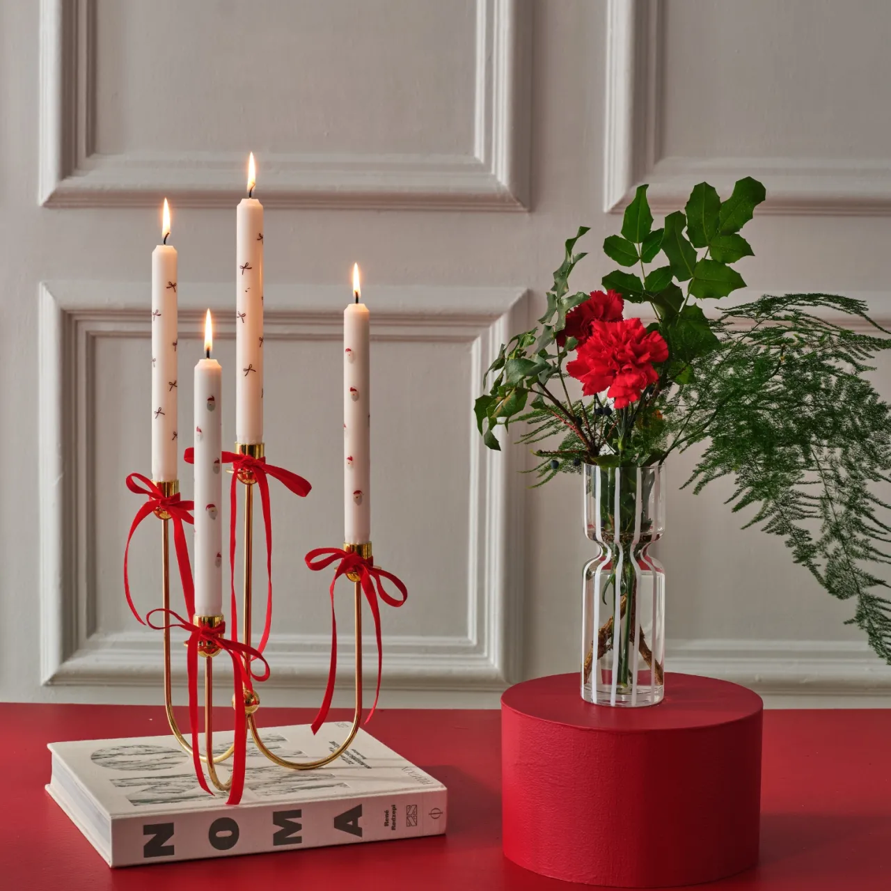 Outlet Kronljus Tomte 2-pack Stearinljus|Kronljus