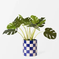 Hot Kruka DT Schackruta Blå Krukor