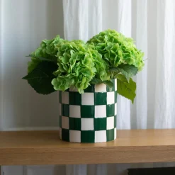 Discount Kruka DT Schackruta Grön Krukor