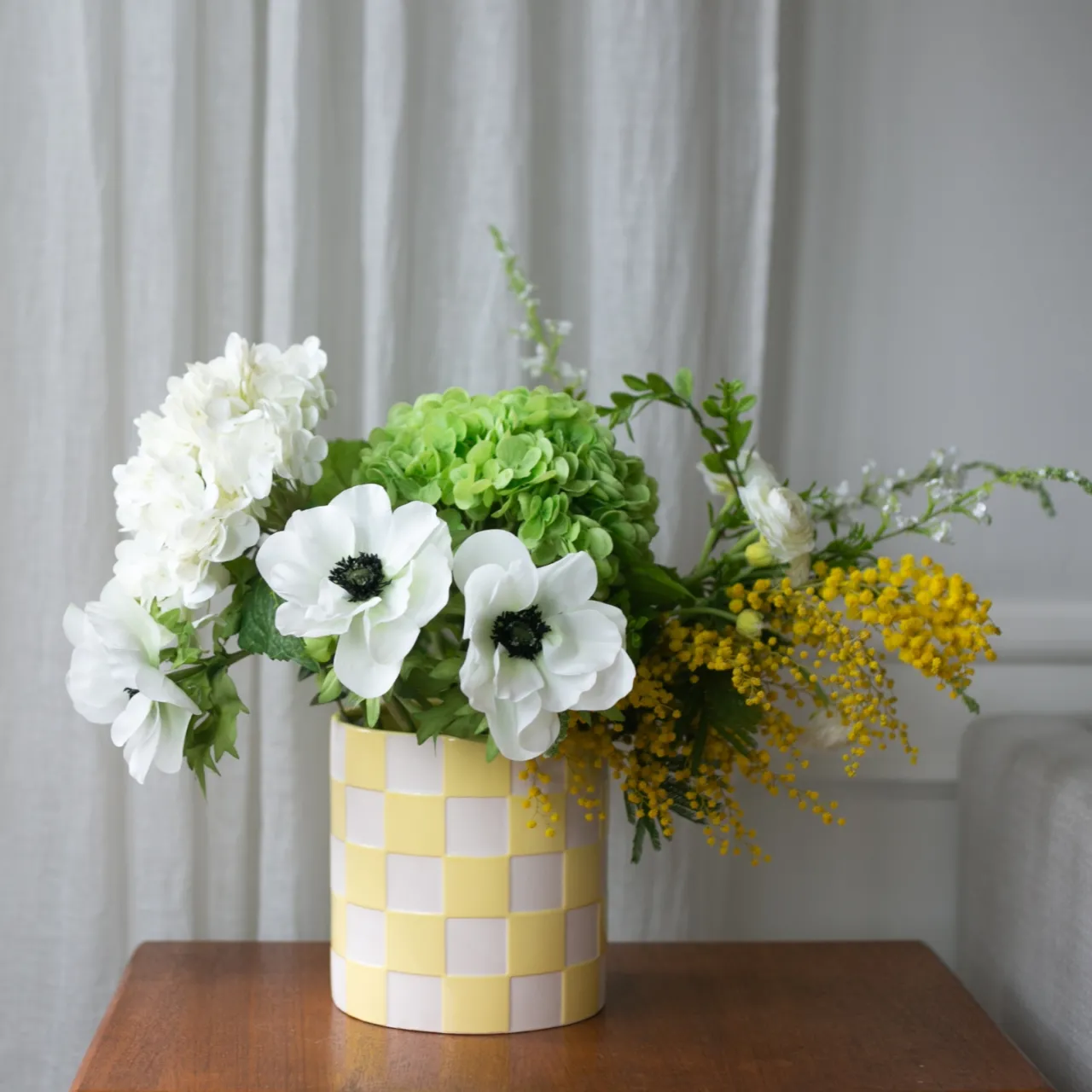 Hot Kruka DT Schackruta Ljusgul Krukor