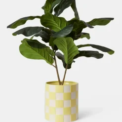 Hot Kruka DT Schackruta Ljusgul Krukor