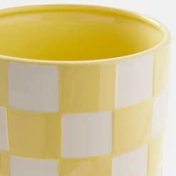 Hot Kruka DT Schackruta Ljusgul Krukor
