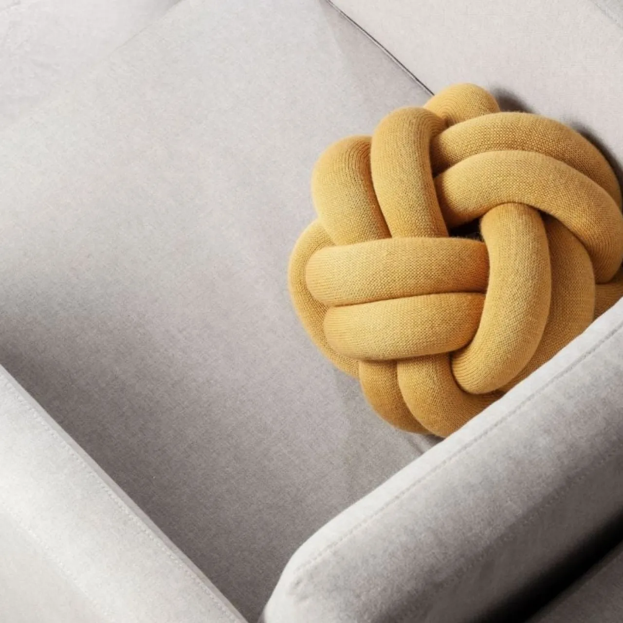 Best Kudde Knot gul Prydnadskuddar & Kuddfodral