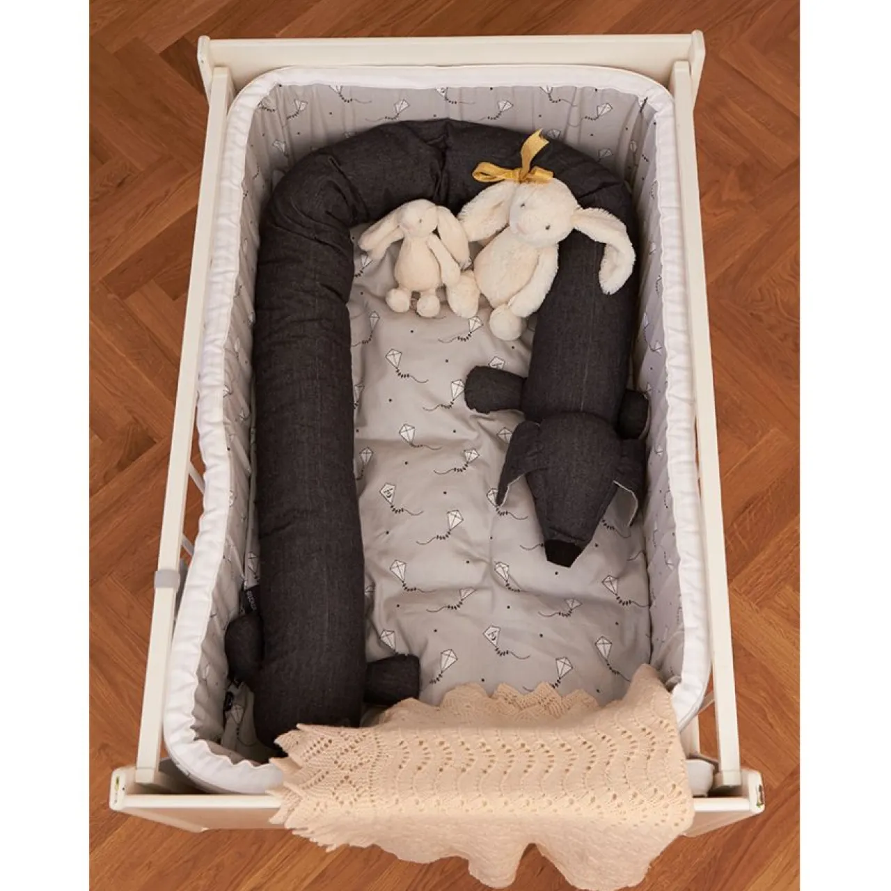 Kudde Lazy long dog antracit Barn Barnrum