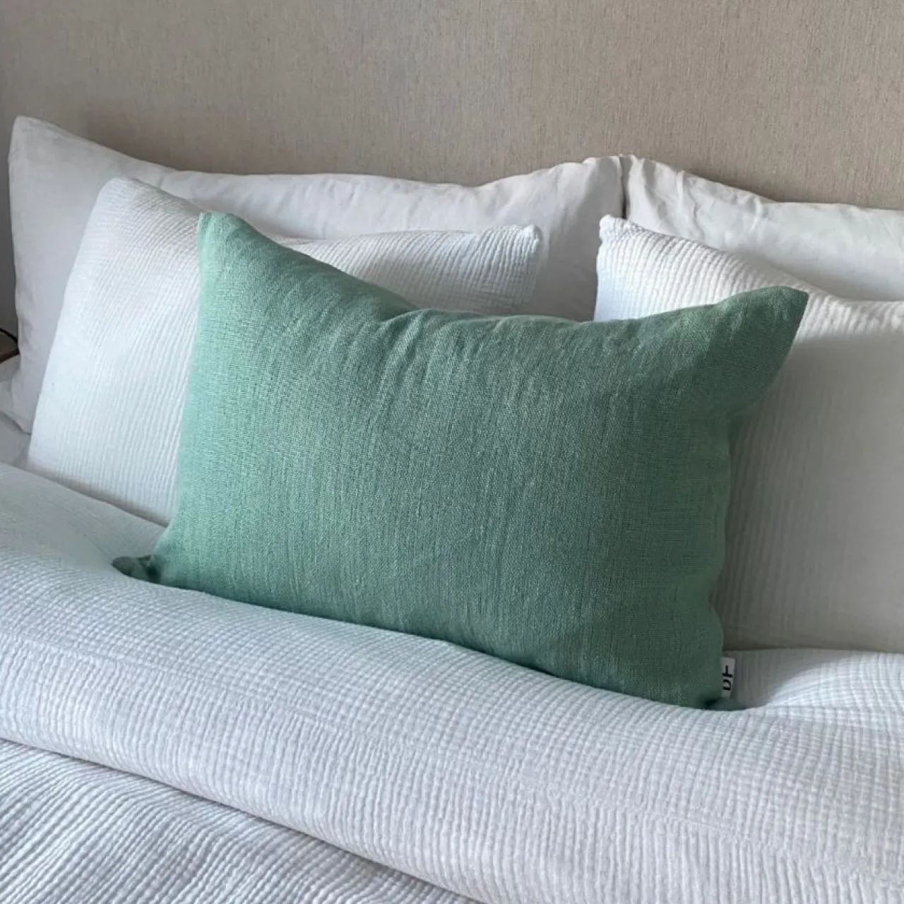 Outlet Kuddfodral Lino 40x60 Grön Prydnadskuddar & Kuddfodral