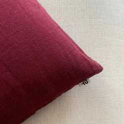 Kuddfodral Lino 50x50 Vinröd Prydnadskuddar & Kuddfodral