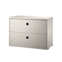 Lådhurts 58x30x42 beige Sängbord|String Skåp & Fällbord