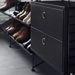 Outlet Lådhurts 78x30x42 ek String Skåp & Fällbord