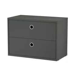 Discount Lådhurts 58x30x42 Mörkgrå Sängbord|String Skåp & Fällbord