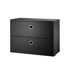 Outlet Lådhurts 58x30x42 svartbetsad String Skåp & Fällbord