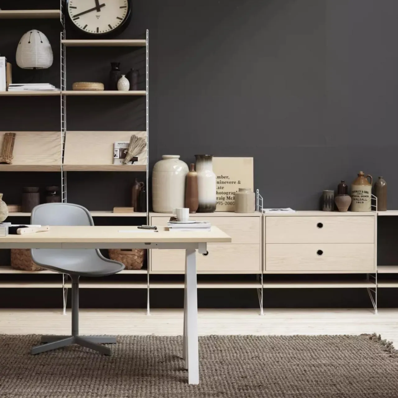 Hot Lådhurts 78x30x42 vit String Skåp & Fällbord