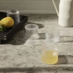 Discount Låga glas Ripple 4-P Klar Tekoppar|Kaffekoppar