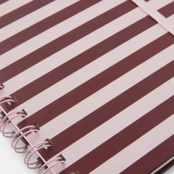 Online Linjerad anteckningsbok KIT Stripe A5 rosa/burgundy Skrivbordstillbehör