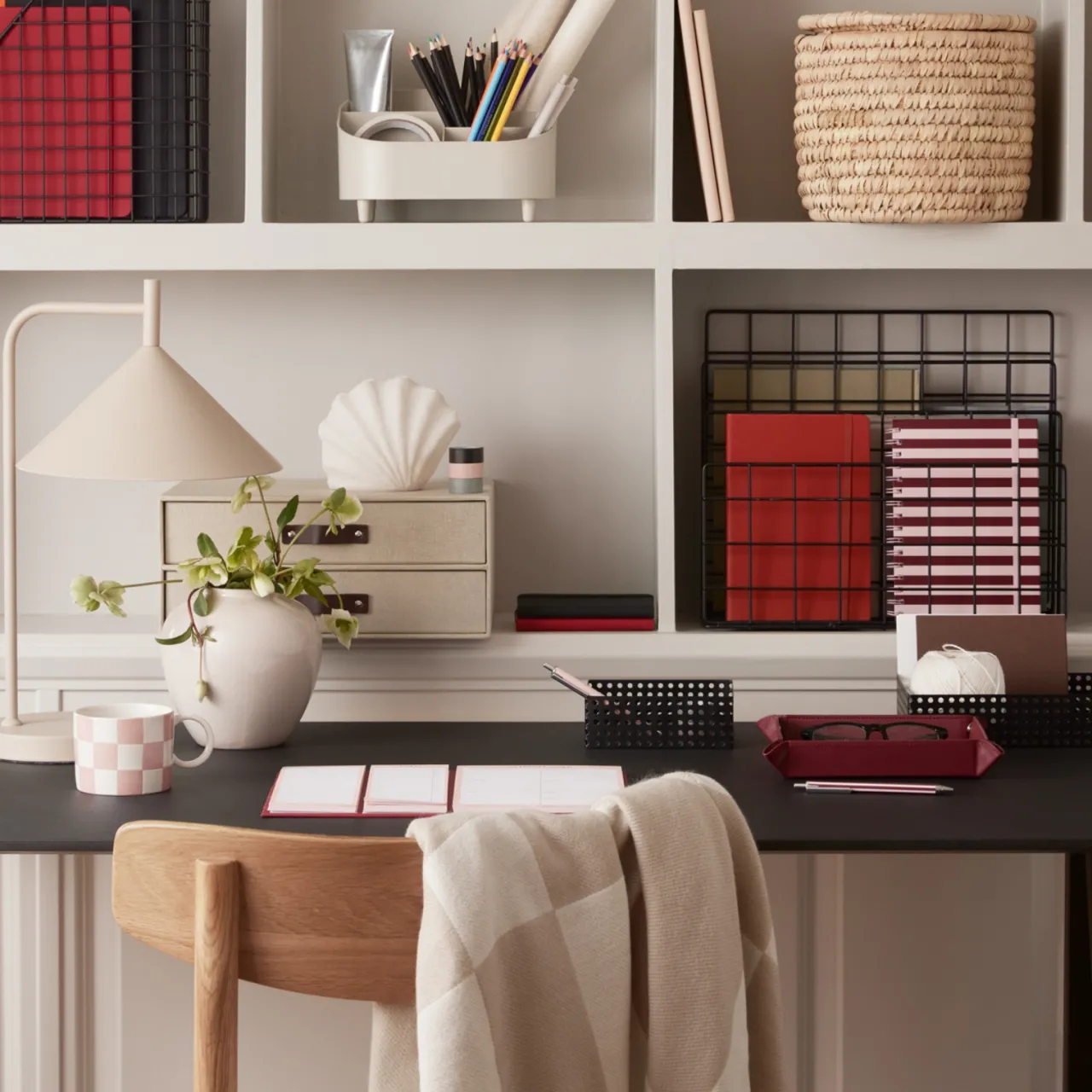 Online Linjerad anteckningsbok KIT Stripe A6 Rosa/burgundy Skrivbordstillbehör