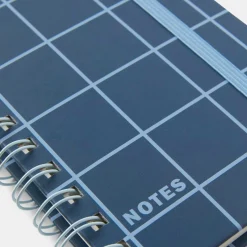 Clearance Linjerad anteckningsbok KIT Check A6 blå/ljusblå Skrivbordstillbehör