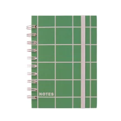 Linjerad anteckningsbok KIT Check A6 Grön/ljusrosa Skrivbordstillbehör