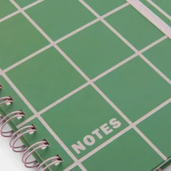 New Linjerad anteckningsbok KIT Check A5 Grön/ljusrosa Skrivbordstillbehör