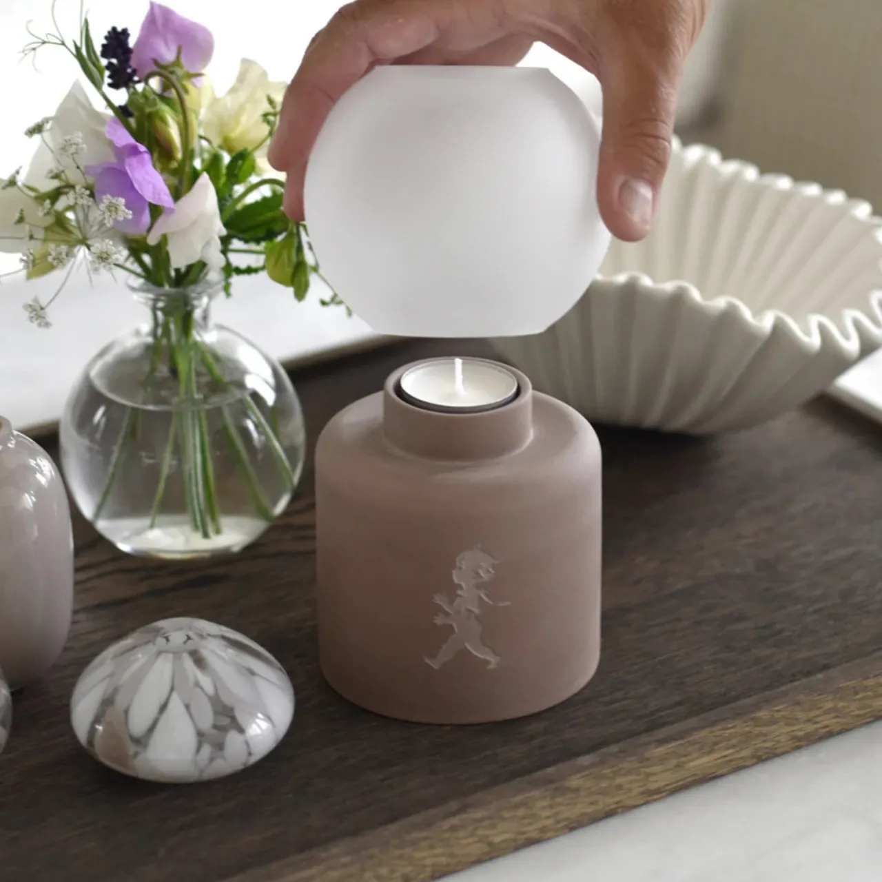 Outlet Ljuslykta Globe Brun Ljusstakar & Lyktor