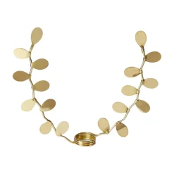 Clearance Ljusmanchett Mano Leaves guld 1-p Ljusstakar & Lyktor|Novent