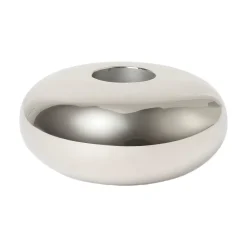 Outlet Ljusstake Mano rund låg Silver Ljusstakar & Lyktor|Novent