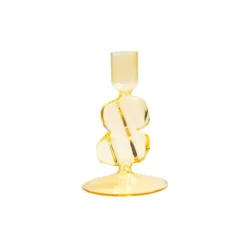 Outlet Ljusstake Puddle 8 x 12,5cm Gul Ljusstakar & Lyktor