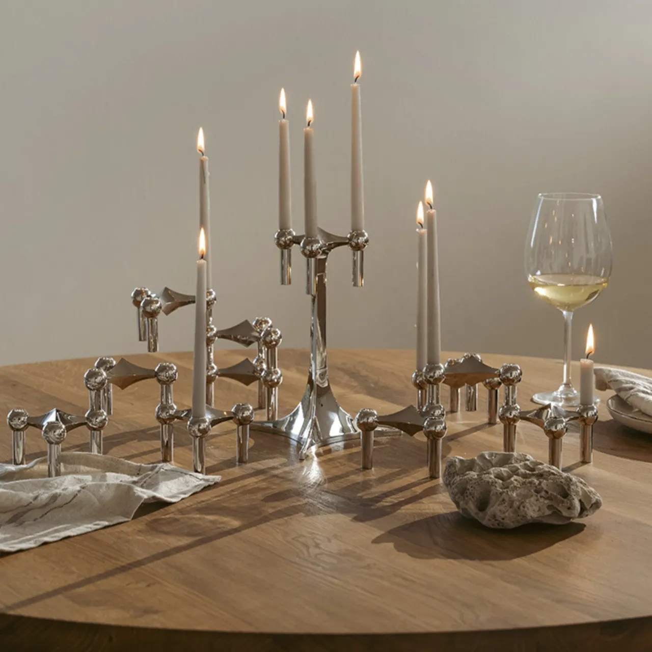 Clearance Ljusstake 3 pack Krom Ljusstakar & Lyktor|Julklappstips