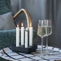 Discount Ljusstake Stumpastaken 4 Ljus Svart Ljusstakar & Lyktor|Novent