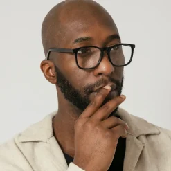 Outlet Läsglasögon Fyrkantig Svart +1,5 Sommarfavoriter|Läsglasögon