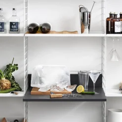 Hot Mediahyllplan 58 x 47 cm Antracit. String Hyllplan