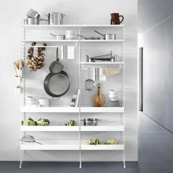 Metallhyllplan Låg 58x30 beige String Hyllplan