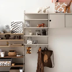 Best Metallhyllplan Låg 58x20 beige String Hyllplan