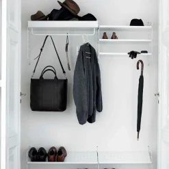 New Metallhyllplan Låg 78x30 vit String Hyllplan