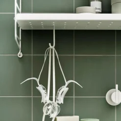 New Metallhyllplan Låg 58x20 vit String Hyllplan