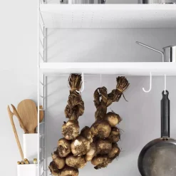 Best Metallhyllplan Låg 78x20 vit String Hyllplan