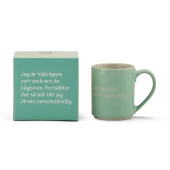 Discount Mugg Astrid Fräknar Ljusgrön Tekoppar|Kaffekoppar