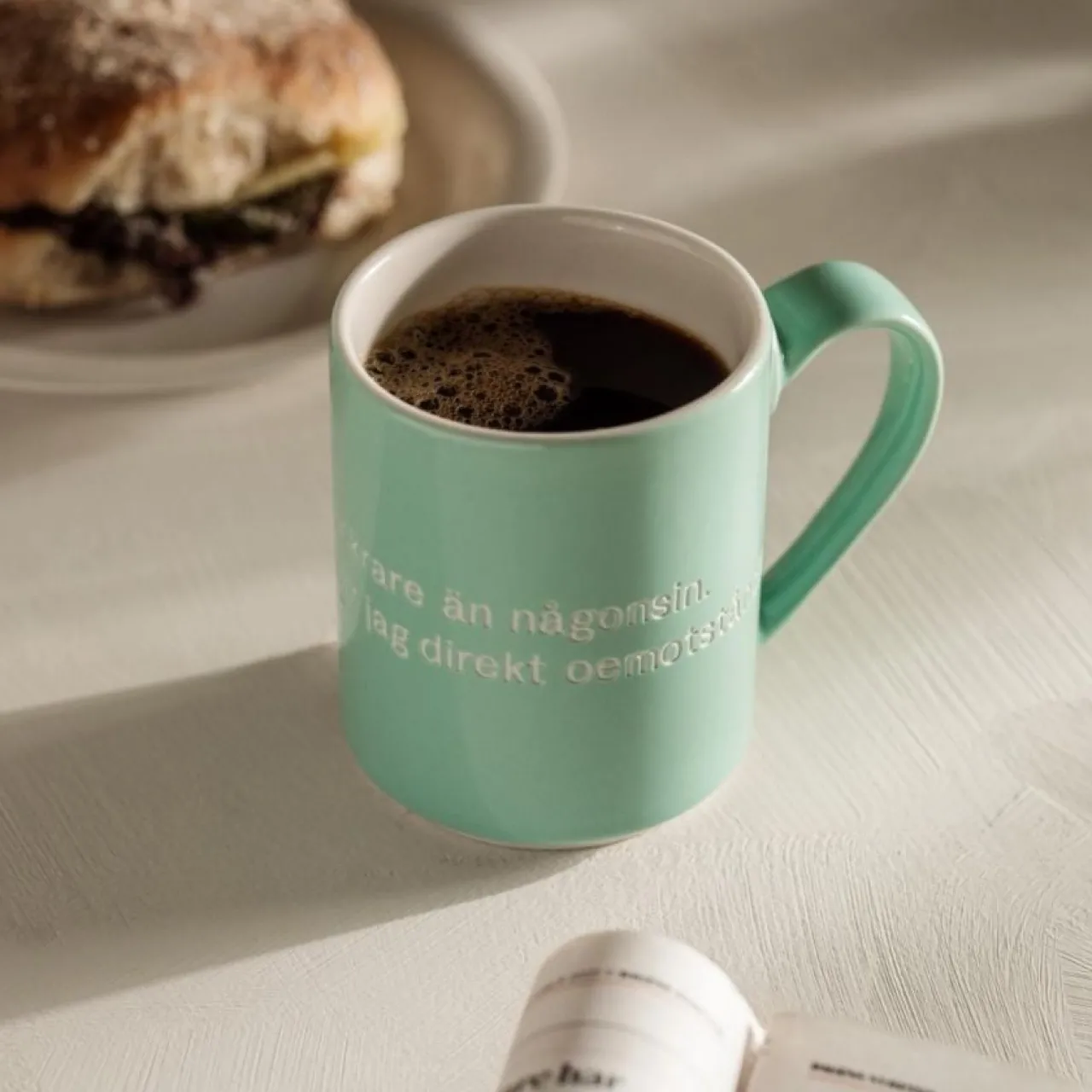 Discount Mugg Astrid Fräknar Ljusgrön Tekoppar|Kaffekoppar