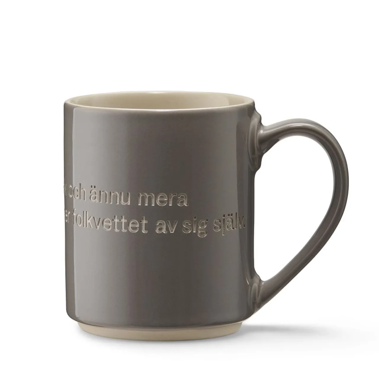 New Mugg Astrid Kärlek grå Tekoppar|Kaffekoppar
