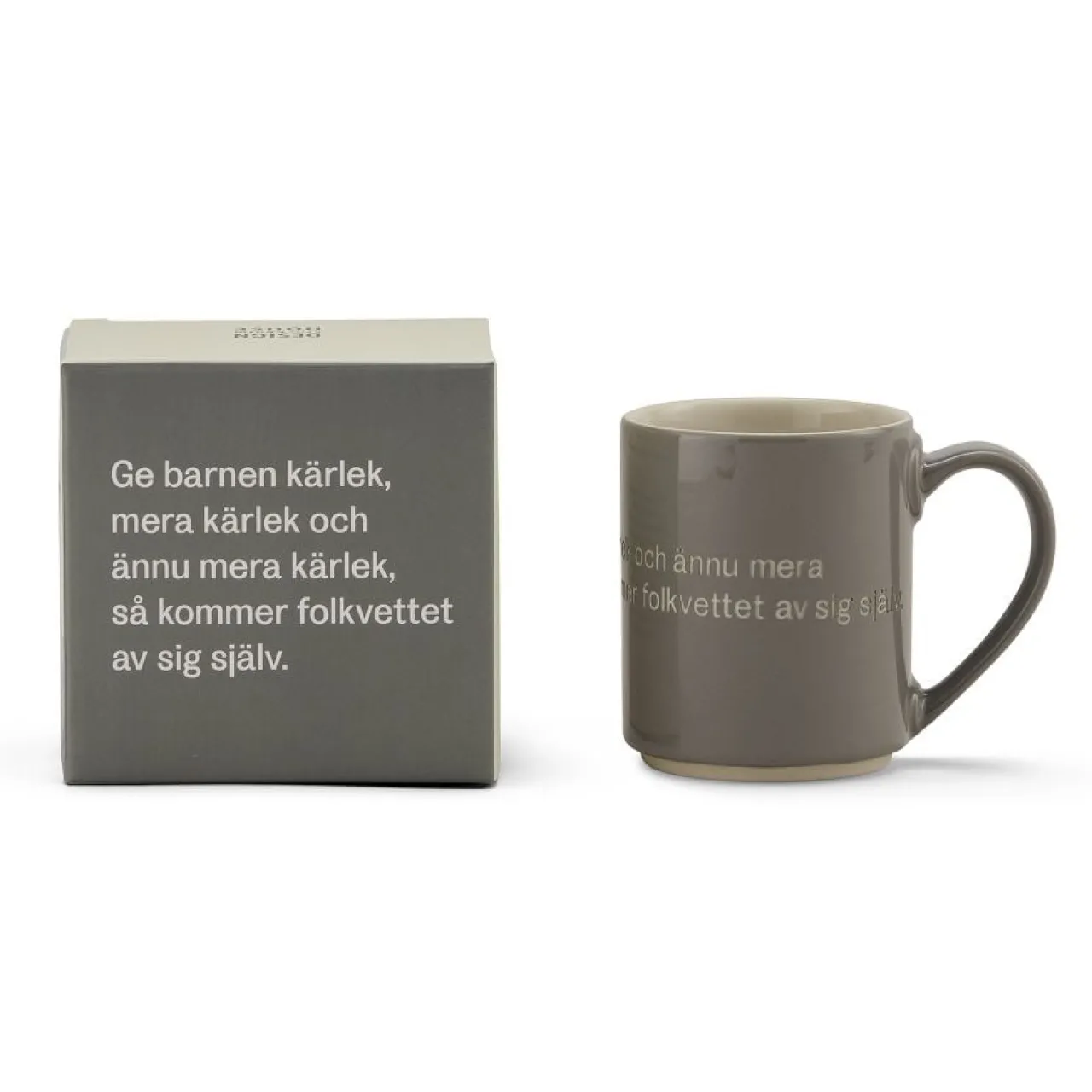 New Mugg Astrid Kärlek grå Tekoppar|Kaffekoppar