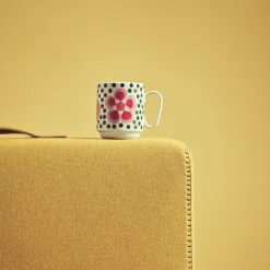 Best Mugg Birds 1967 Mug Nr.6 Grön/vit Tekoppar|Kaffekoppar