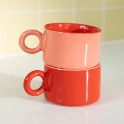 Online Mugg Chiquito 2-Pack Röd Tekoppar|Kaffekoppar