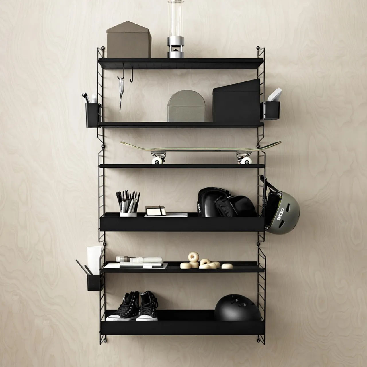 Discount Organizer Set med 3 Biokomposit svart String Tillbehör